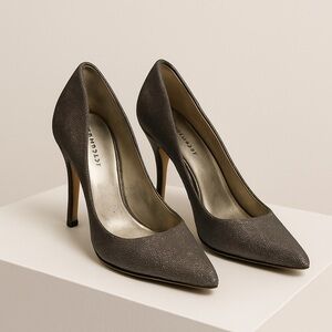 Nine West Shimmering Gray Heels